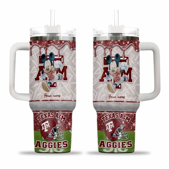 Texas A&M Aggies NCAA Style Personalized Tumbler 40oz Gift for Fans