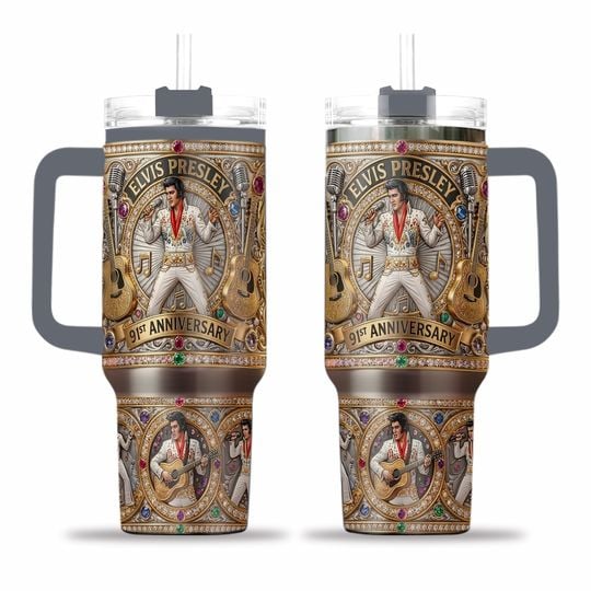 Elvis Presley Music Handle Tumbler 40Oz