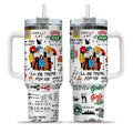 Friends 40oz Tumbler, Central Perk Coffee Steel Tumbler, Friends Series Tumbler Cup