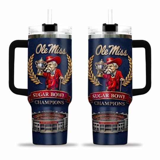 Ole Miss Rebels Sugar Bowl Champions AOP Tumbler 40oz