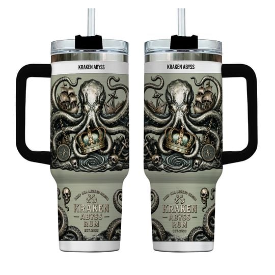 Kraken Abyss Tumbler 40oz Deep Sea Legend Collectible