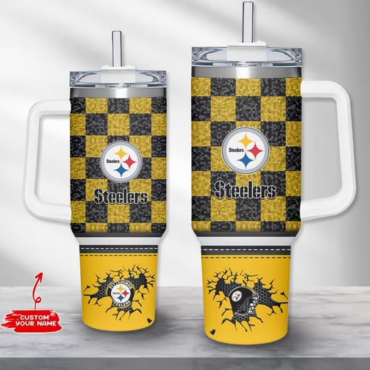 Pittsburgh Steeler Personalized Sport Fan Gift 40oz Tumbler