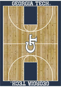 GA Tech Yellow Jackets 8x11 Courtside Interior Rug - Wood