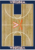 Virginia Cavaliers 4x6 Courtside Interior Rug - Wood