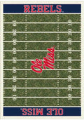 Ole Miss Rebels 8x11 Homefield Interior Rug - Red
