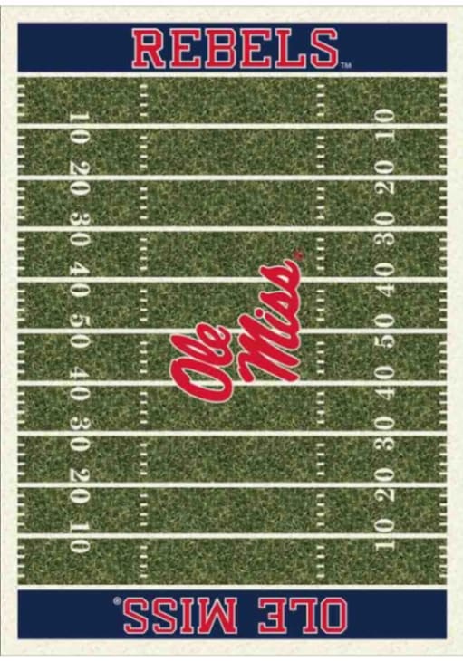 Ole Miss Rebels 8x11 Homefield Interior Rug - Red