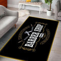 Barber Rug Barber Shop Barber Tools Gold Black Area Rug Full Size