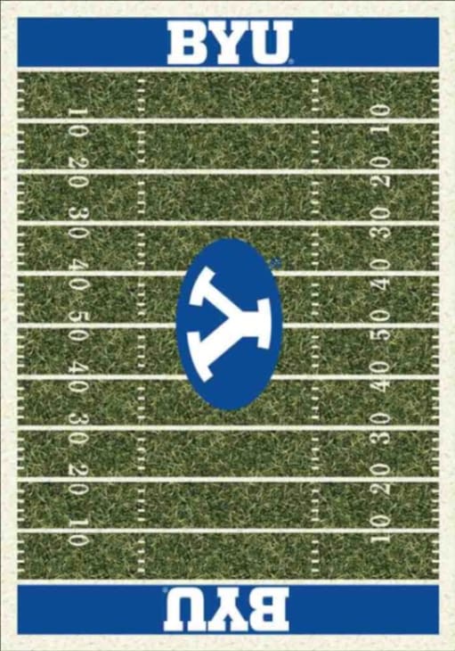 BYU Cougars 6x8 Homefield Interior Rug - Royal Blue