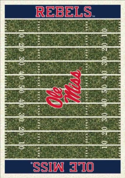 Ole Miss Rebels 6x8 Homefield Interior Rug - Red