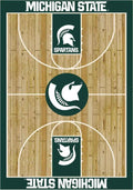 Michigan State Spartans 6x8 Courtside Interior Rug - Ash