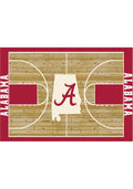 Alabama Crimson Tide 6x8 Courtside Interior Rug - Crimson
