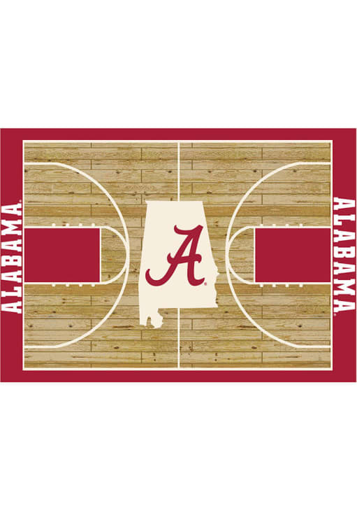 Alabama Crimson Tide 6x8 Courtside Interior Rug - Crimson