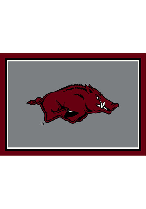 Arkansas Razorbacks 8x11 Spirit Interior Rug - Ash