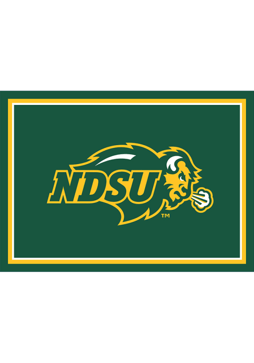 North Dakota State Bison 8x11 Spirit Interior Rug - Kelly Green