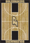 Purdue Boilermakers 6x8 Courtside Interior Rug - Wood