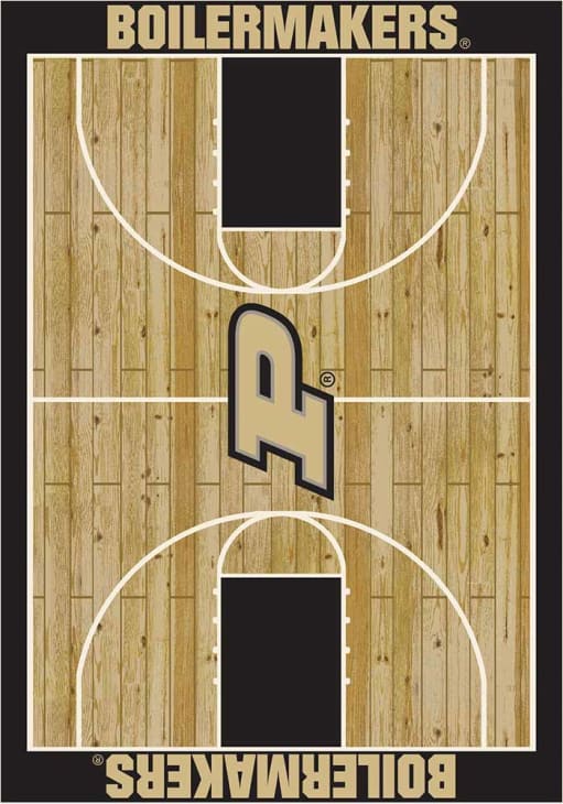 Purdue Boilermakers 6x8 Courtside Interior Rug - Wood