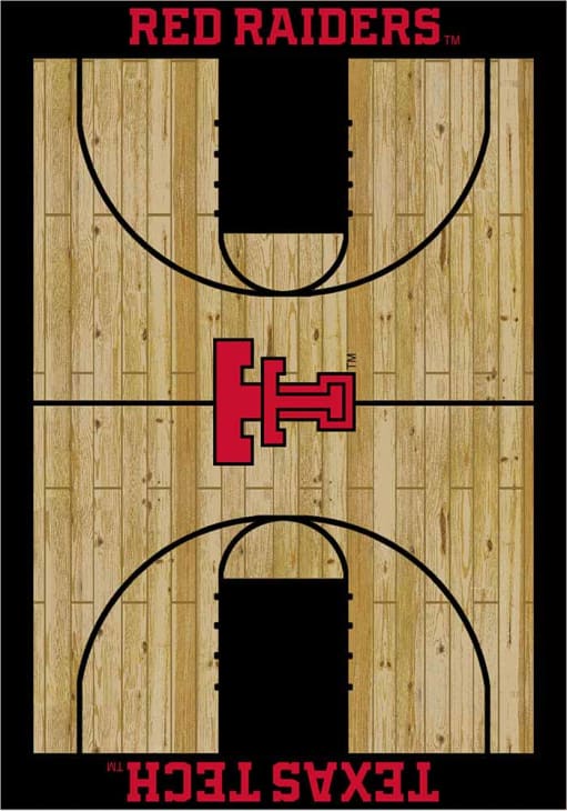 Texas Tech Red Raiders 6x8 Courtside Interior Rug - Black