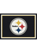Pittsburgh Steelers 4x6 Spirit Interior Rug - Black