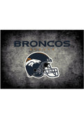 Denver Broncos 4x6 Distressed Interior Rug - Black