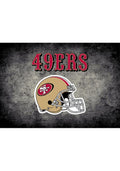 San Francisco 49ers 4x6 Distressed Interior Rug - Black