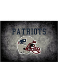 New England Patriots 4x6 Distressed Interior Rug - Black