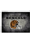 Cincinnati Bengals 4x6 Distressed Interior Rug - Black