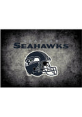 Seattle Seahawks 4x6 Distressed Interior Rug - Black