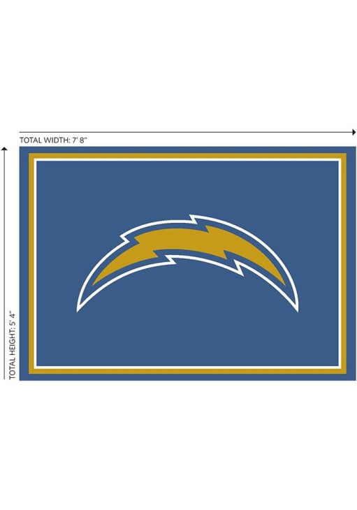 Los Angeles Chargers 4x6 Distressed Interior Rug - Black