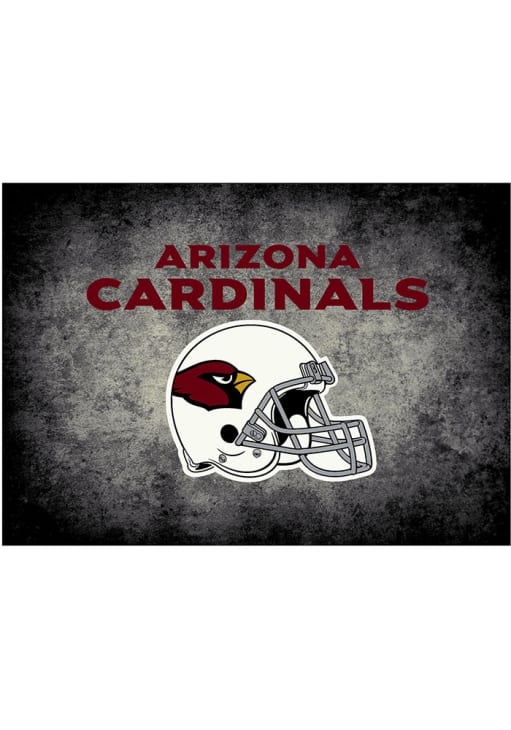 Arizona Cardinals 4x6 Distressed Interior Rug - Black