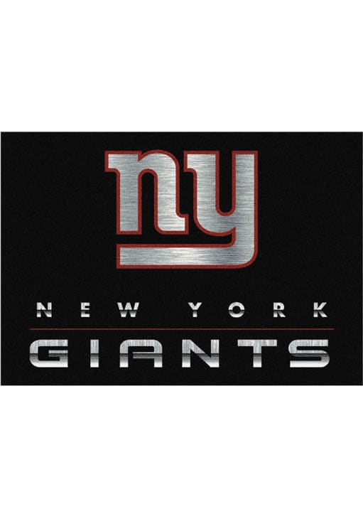 New York Giants 4x6 Chrome Interior Rug - Black