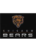 Chicago Bears 4x6 Chrome Interior Rug - Black