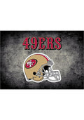 San Francisco 49ers 6x8 Distressed Interior Rug - Black