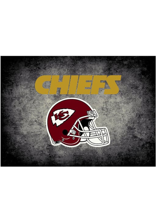 Kansas City Chiefs 6x8 Distressed Interior Rug - Black