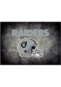 Las Vegas Raiders 6x8 Distressed Interior Rug - Black
