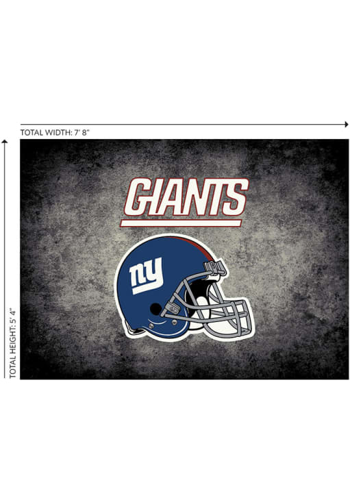 New York Giants 6x8 Distressed Interior Rug - Black