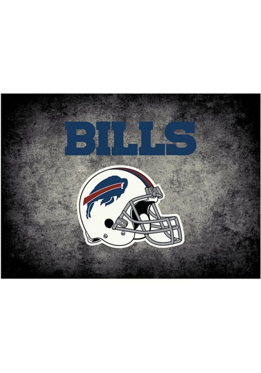 Buffalo Bills 6x8 Distressed Interior Rug - Black