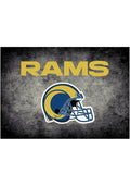 Los Angeles Rams 6x8 Distressed Interior Rug - Black