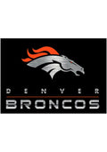 Denver Broncos 6x8 Chrome Interior Rug - Black