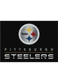Pittsburgh Steelers 6x8 Chrome Interior Rug - Black