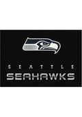 Seattle Seahawks 6x8 Chrome Interior Rug - Black