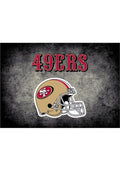 San Francisco 49ers 8x11 Distressed Interior Rug - Black