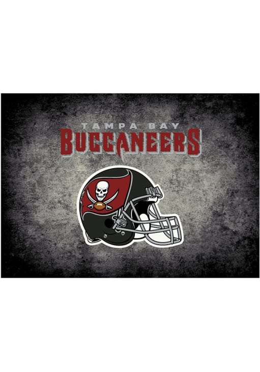 Tampa Bay Buccaneers 8x11 Distressed Interior Rug - Black