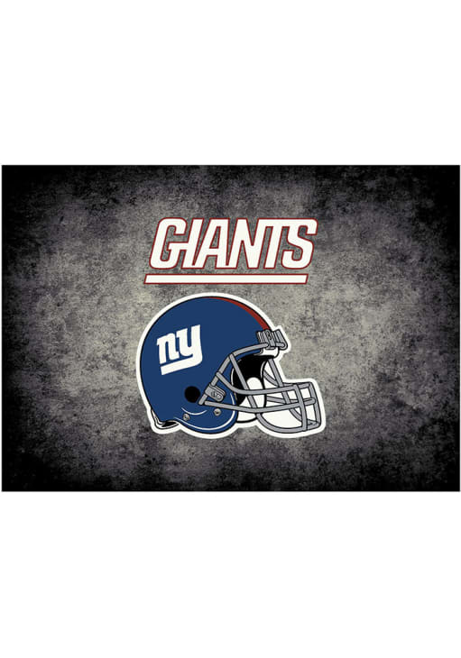 New York Giants 8x11 Distressed Interior Rug - Black