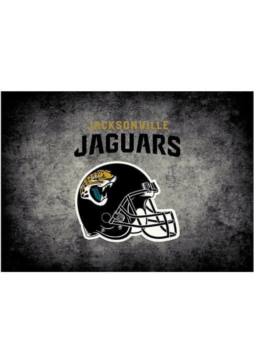 Jacksonville Jaguars 8x11 Distressed Interior Rug - Black