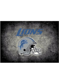Detroit Lions 8x11 Distressed Interior Rug - Black
