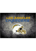 Los Angeles Chargers 8x11 Distressed Interior Rug - Black