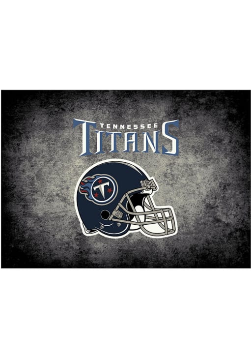 Tennessee Titans 8x11 Distressed Interior Rug - Black