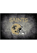 New Orleans Saints 8x11 Distressed Interior Rug - Black