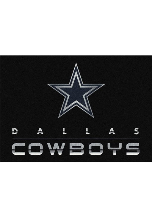 Dallas Cowboys 8x11 Chrome Interior Rug - Black