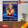 2024 Australian Open Women‚Äôs Singles Champion Aryna Sabalenka Domination Down Under Poster Canvas
